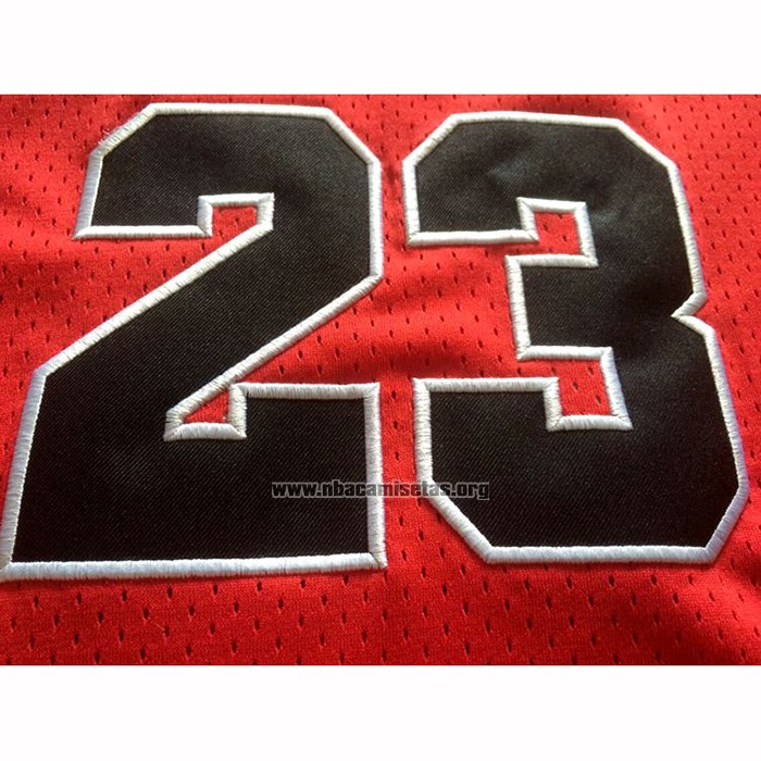 Camiseta Michael Jordan NO 23 Rojo Negro